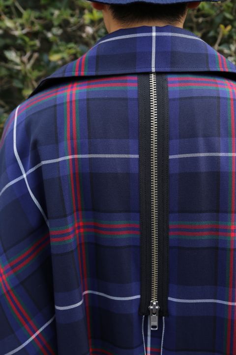 KIDILL Trench Coat(KL447) "Navy×Blue Tartan" style 2020.12.23.