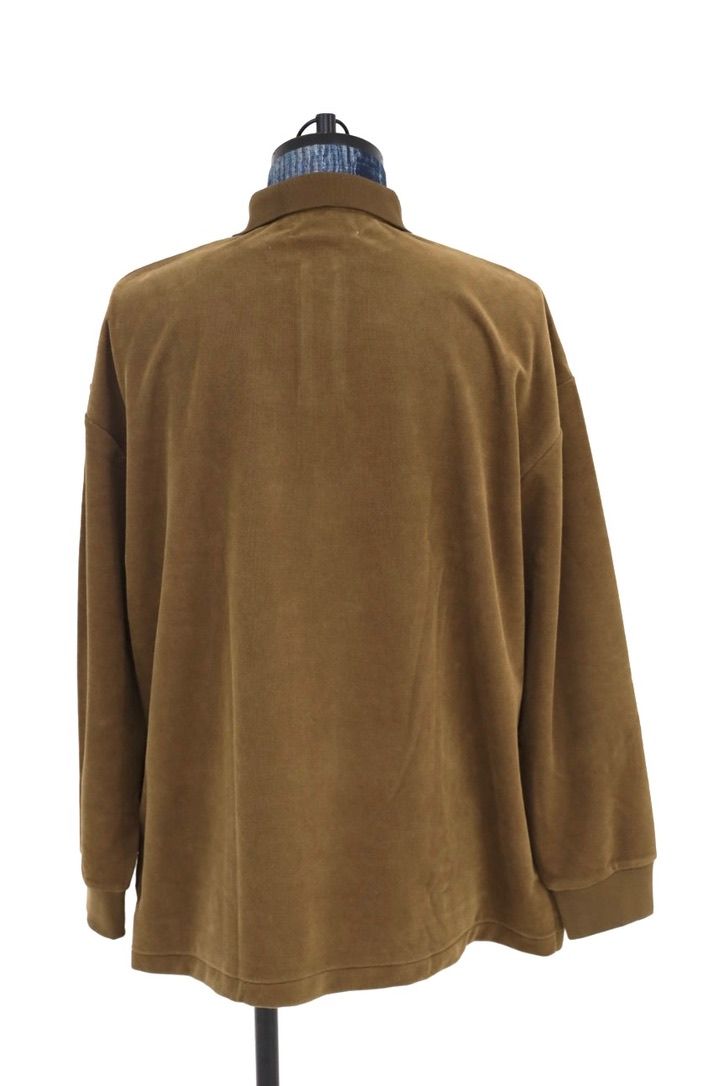 グラフペーパー Pique Velour Jersey L/S Polo(GM263-70255)BROWN☆8月8日(土)発売！