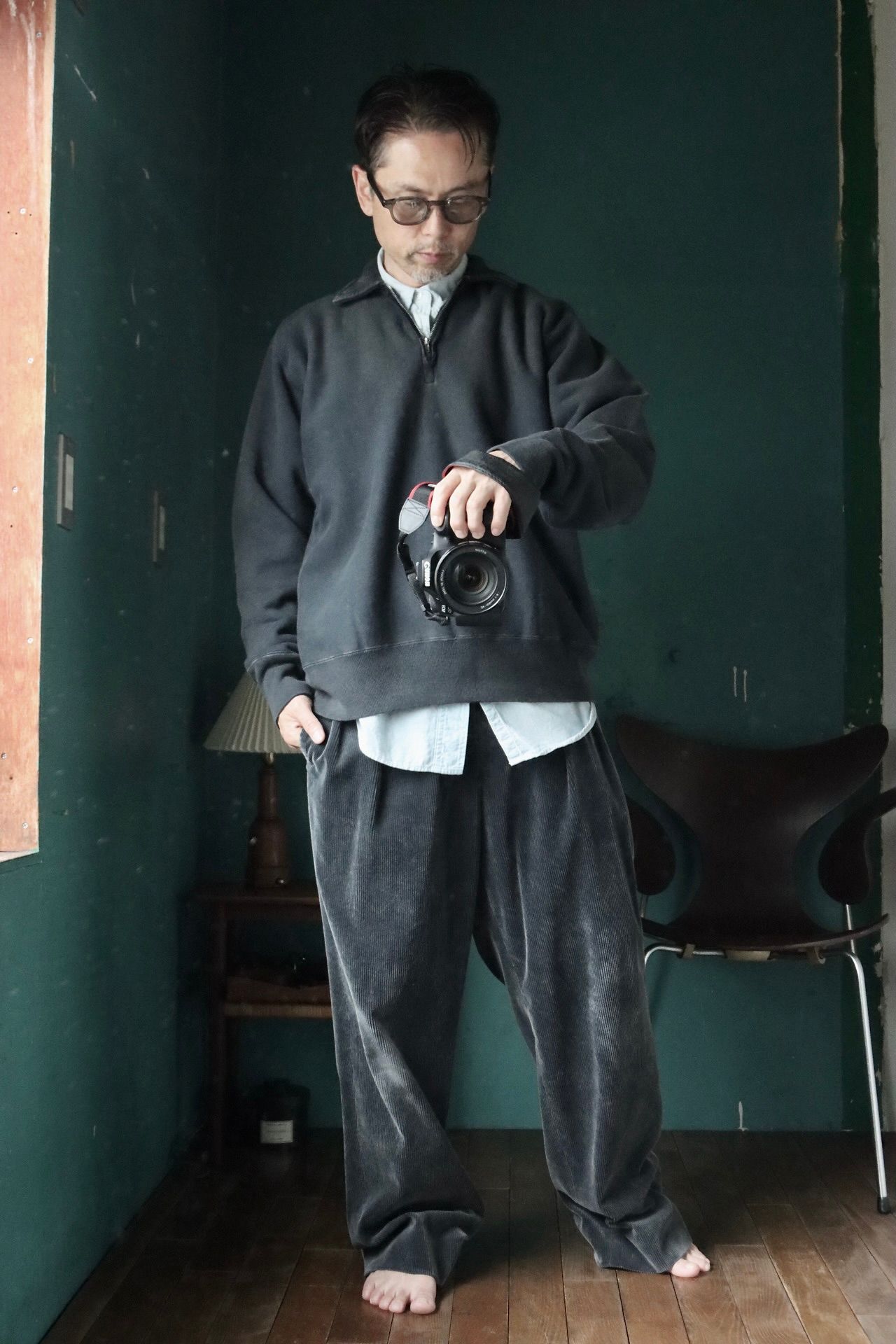 アプレッセ 2025 STYLE2 Vintage Half Zip Sweatshirt(25AAP-05-09)BLACK☆8月9日(土)発売！