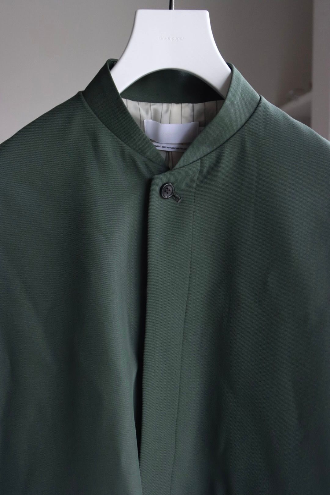 グラフペーパー Women's  25AW Techno Wool Nylon Stand Collar Short Jacket(GL253-20317)GREEN