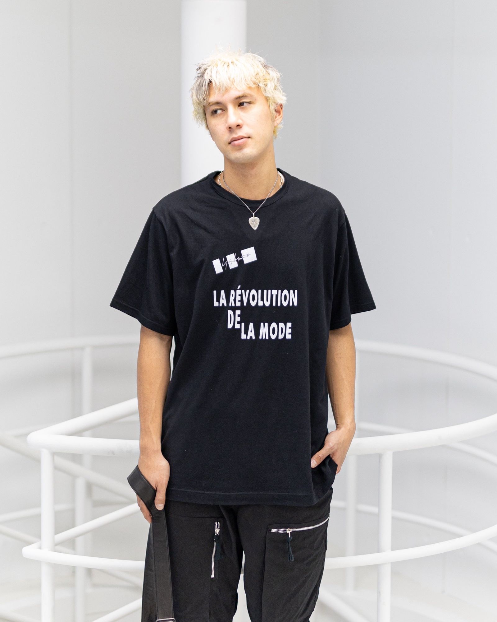 Yohji Yamamoto 26SS 半袖プリントTシャツ(HK-T77-985)BLACK★新作発売！
