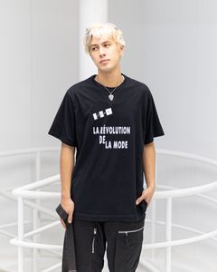 Yohji Yamamoto 26SS 半袖プリントTシャツ(HK-T77-985)BLACK★新作発売！