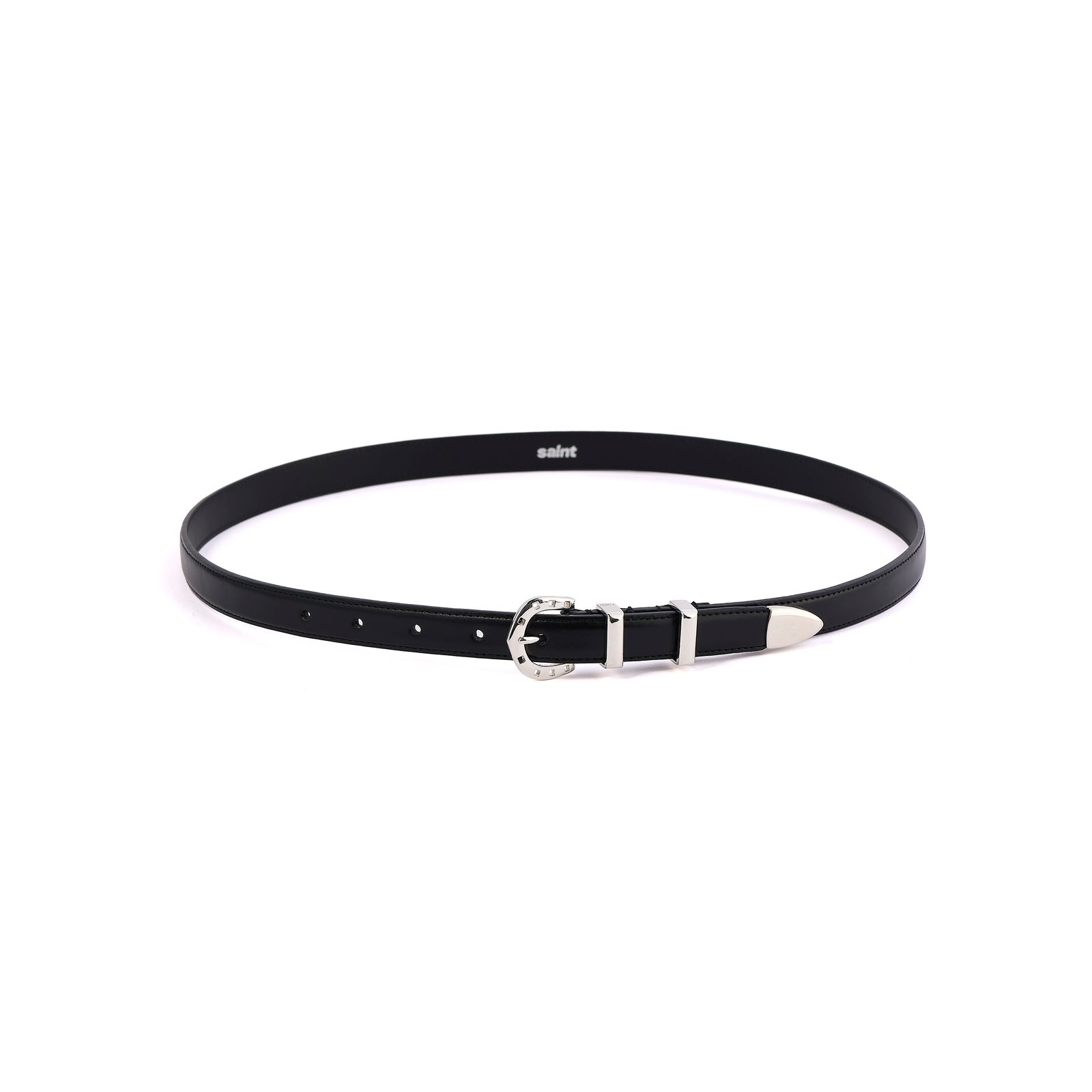 セントマイケル 26AW SAINT_BELT (SM-MK1-0000-082)BLACK×SILVER☆8月8日(土)発売！