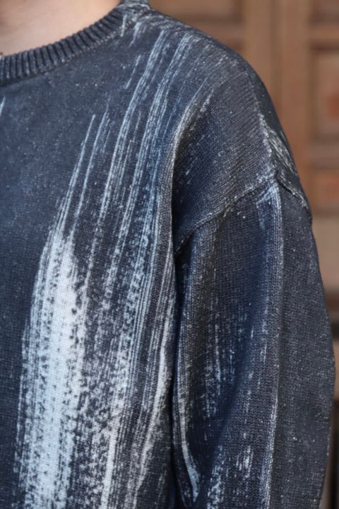 YOKE PRINTED COTTON CREWNECK SWEATER(YK22SS0347S) style.2022.2.12.