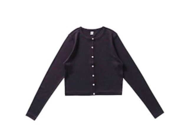 blurhms Womens 25FW Wool Rib Cardigan(BHSW24F13F25)DarkBrown
