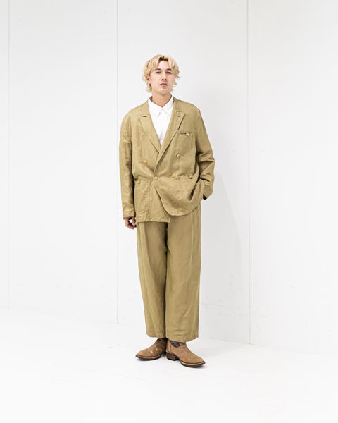 YOKE Linen Silk Kersey Double Breasted Blezer 新作発売！