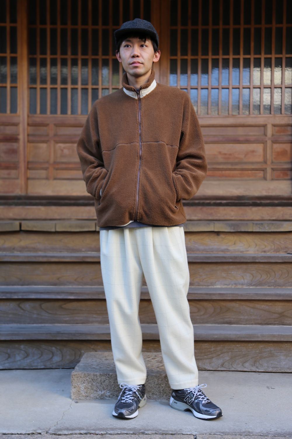 Graphpaper Wool Boa Zip Up Blouson"CAMEL"Style9.