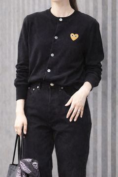 プレイコムデギャルソン V-NECK CARDIGAN PLAY COMME des GARCONS - プレイコムデギャルソン V-NECK CARDIGAN