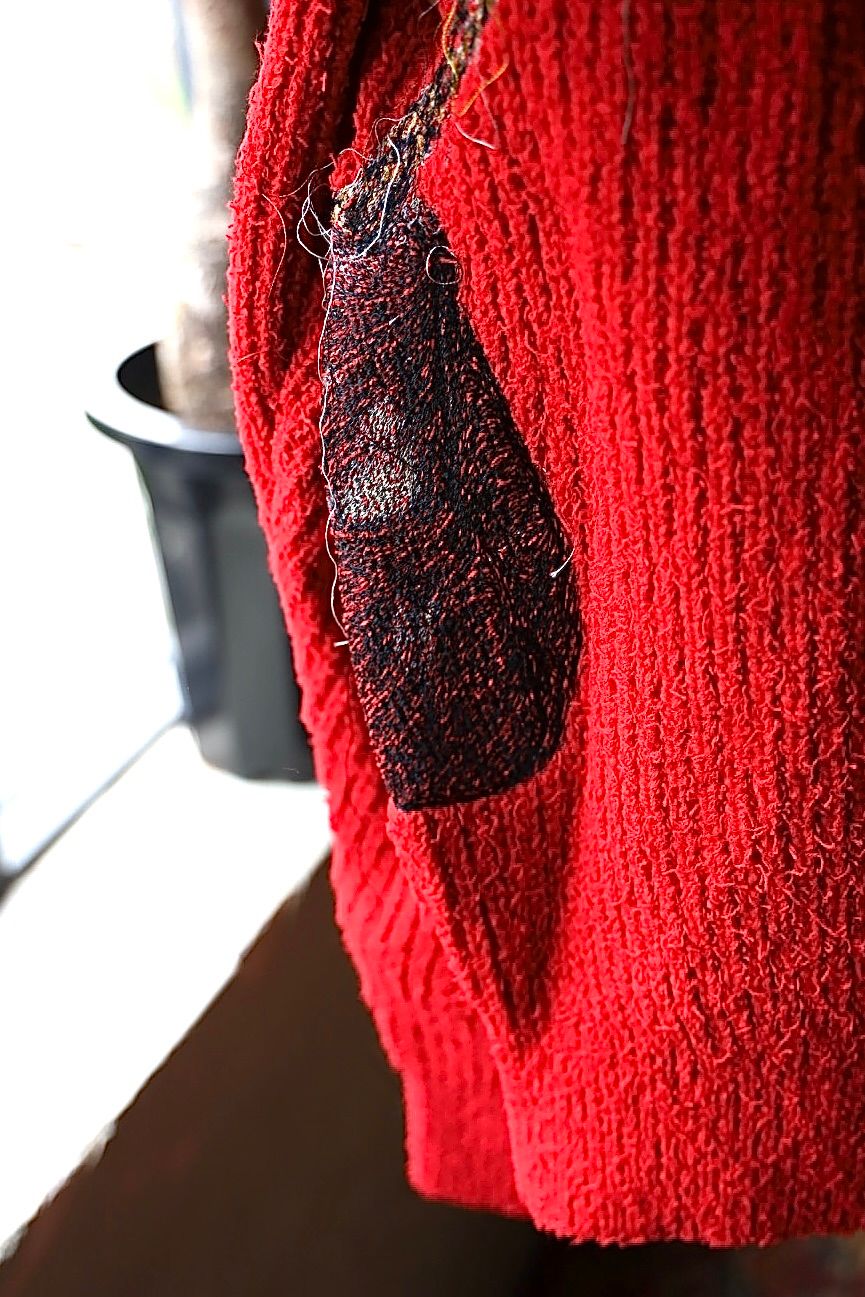 doublet ダブレット26AW TROMPE L’OEIL EMBROIDERY HALF ZIP KNIT (26AW56KN229)RED☆8月15日(土)発売！