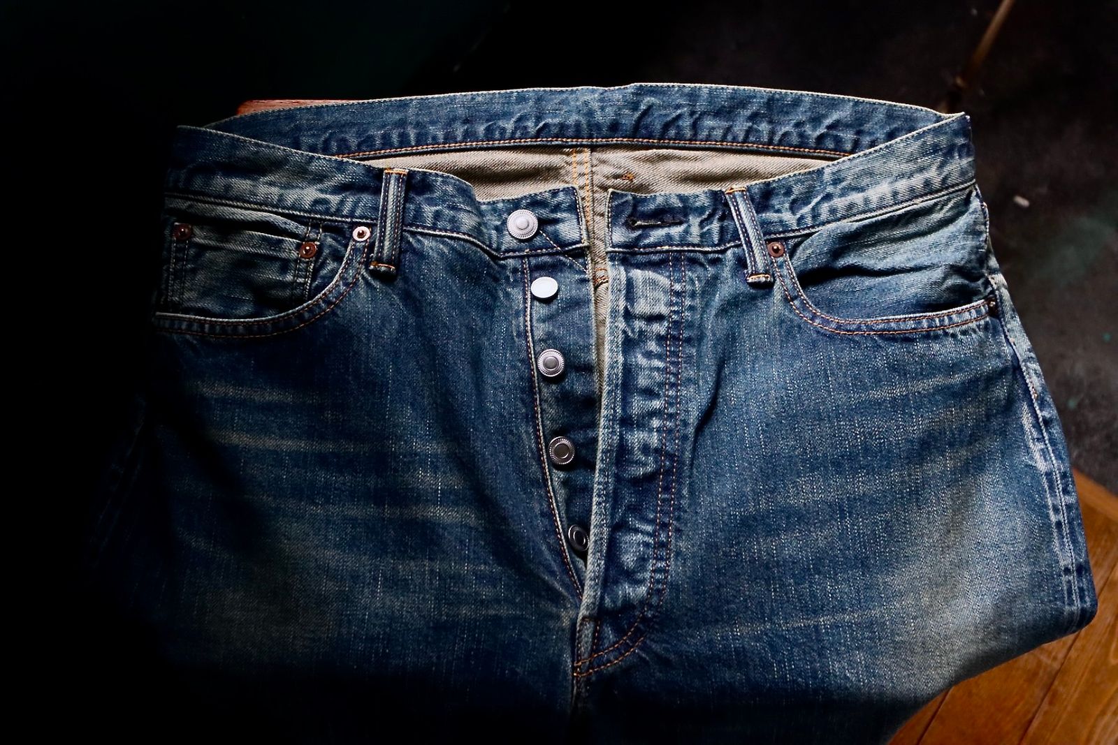 アプレッセ Washed Denim Wide Pants(AP-4002)INDIGO