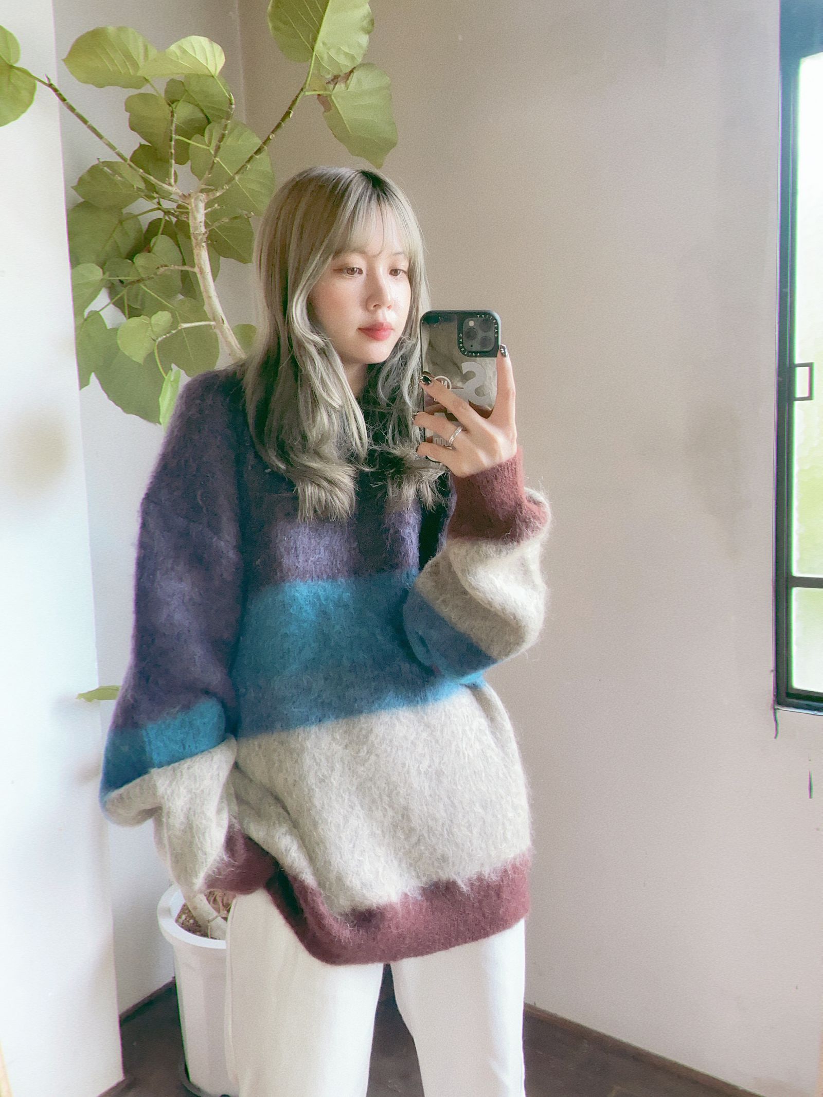 トップス YOKE23AW MOHAIR BORDER CREWNECK SWEATER X6KSpQ1b8TrL.jpg?width=768