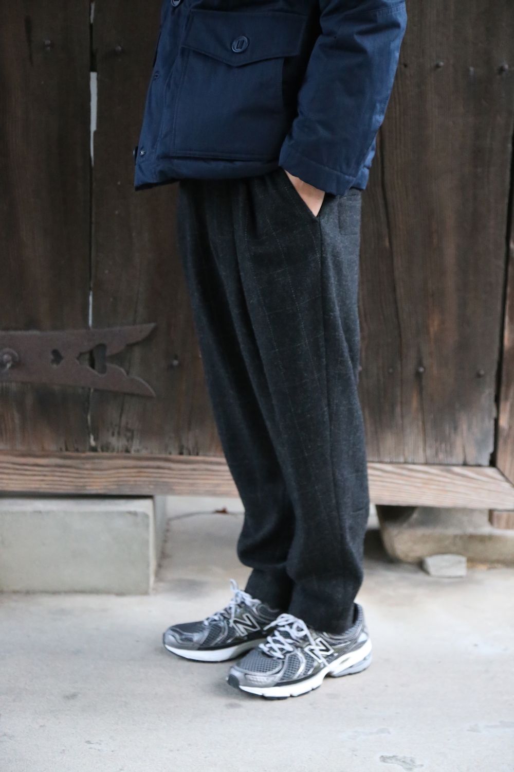 COMME des GARCONS HOMME 綿ナイロンウェザー×綿コーデュロイブルゾン"NAVY"Style.2020.10.31.