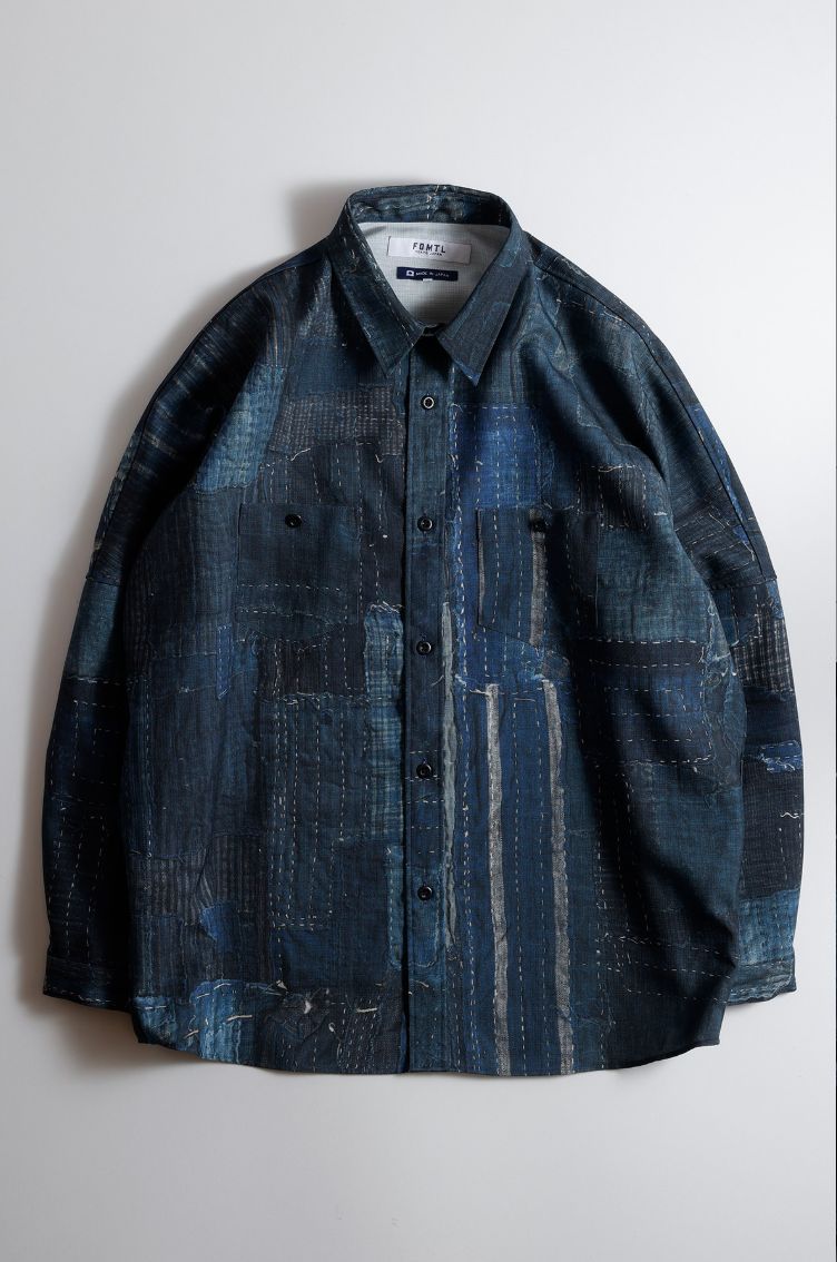 ファンダメンタル デニムシャツ PRINTED BORO SHIRT (FA25/SH15P)BORO
