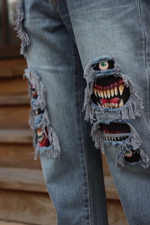 doublet RECYCLE DENIM MONSTER REPAIR JACKET(21AW11BL125) style.2021.9.20.