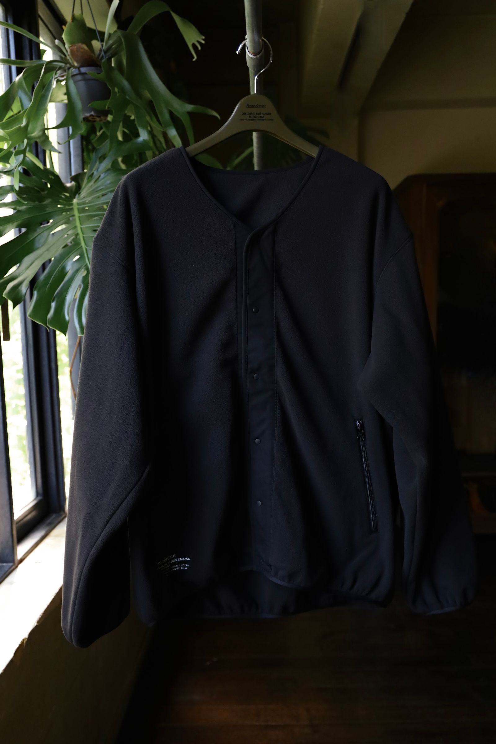 フレッシュサービス SYNTHETIC FLEECE CARDIGAN(FSC243-30093)BLACK