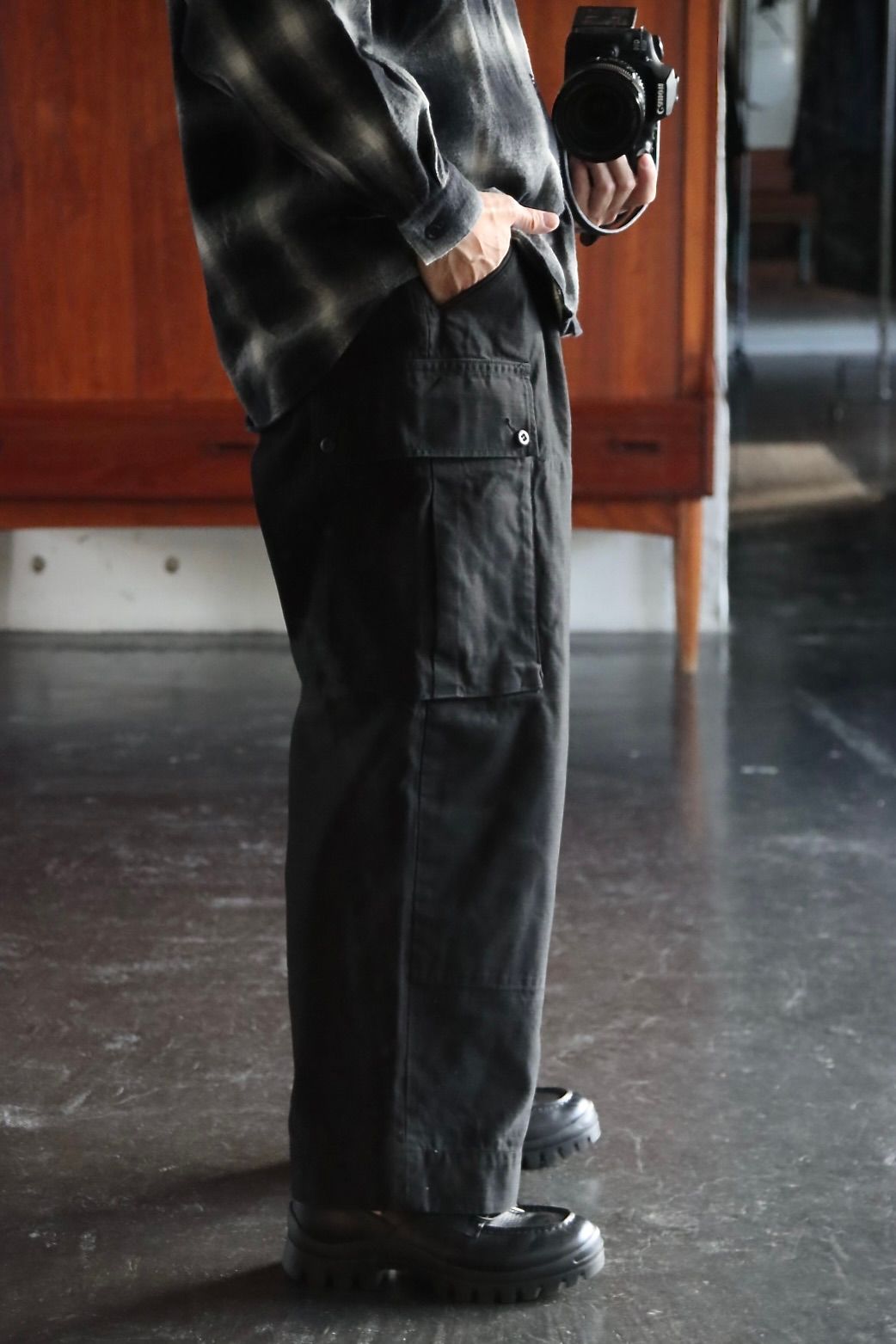 アプレッセ22FW MT Trooper Pants"BLACK"スタイル
