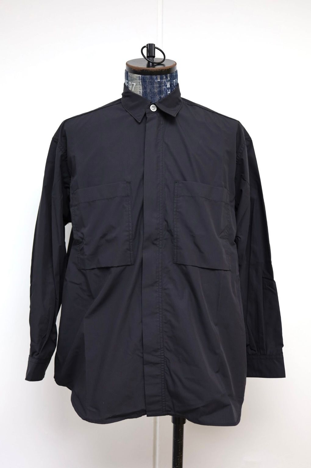 コムデギャルソンオム26SS 綿タイプライタージップアップシャツ(HQ-B002-051)BLACK☆2月6日(金)発売