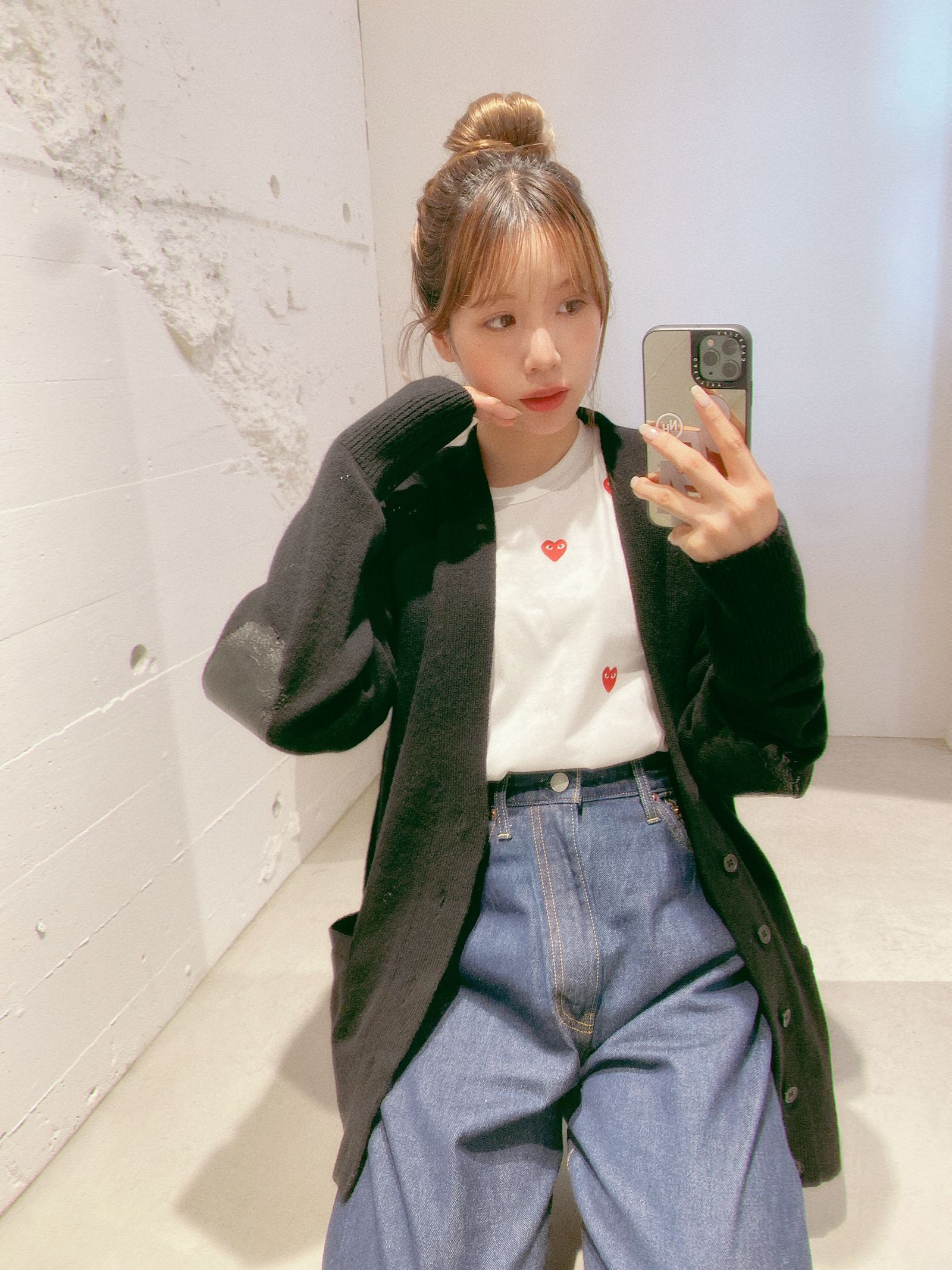 YOKE 新作PAINTED ELBOW PATCH CARDIGAN style.2024.8.23
