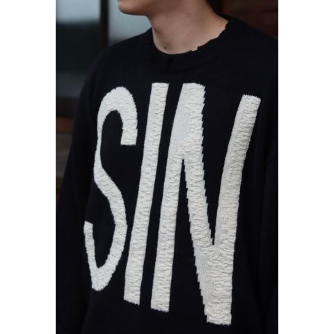 ©SAINT M×××××× WOOL SWTER SIN(SM-S21-0000-039)BLACK style