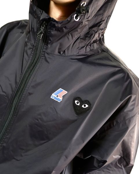 プレイコムデギャルソン 24SS PLAY Comme des Garçons x K-WAYフルジップアップナイロンパーカー style 2024.3.2