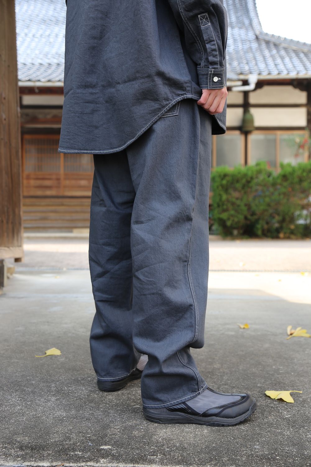 Graphpaper Denime Five Pocket Pants & Denime Regular Collar Shirt style 2020.12.14.