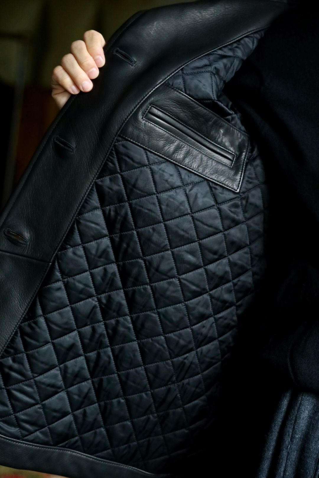 COMME des GARCONS HOMME 26FW ディアスキンレザーカーコートスタイル