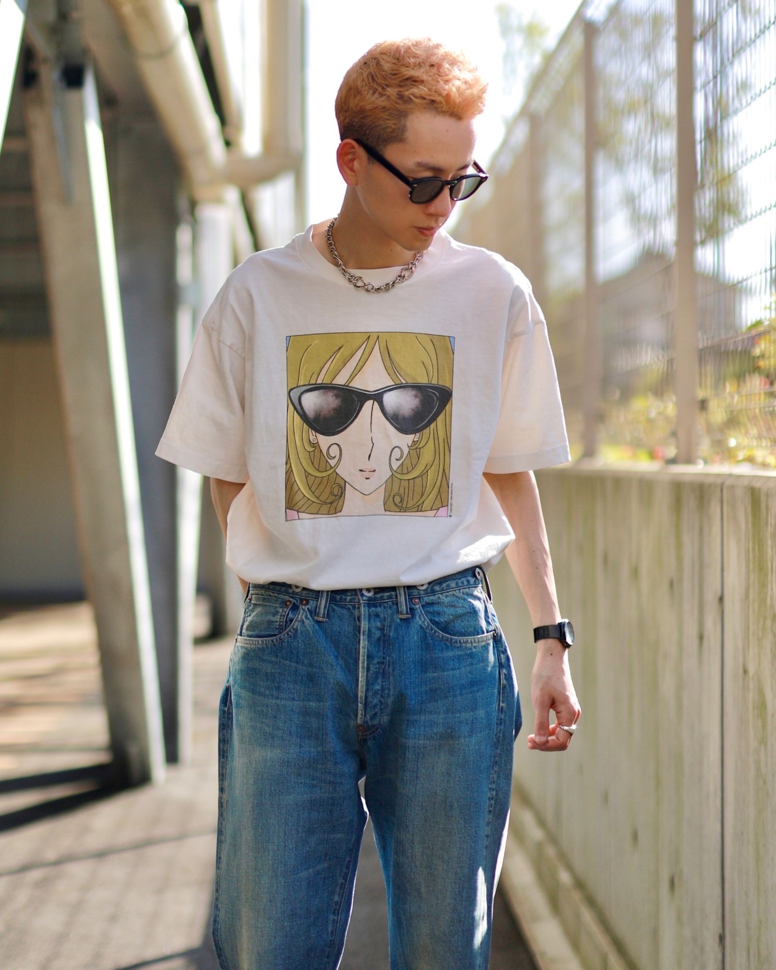 A.PRESSE アプレッセ23SS No.2 Washed Denim Pantsスタイル
