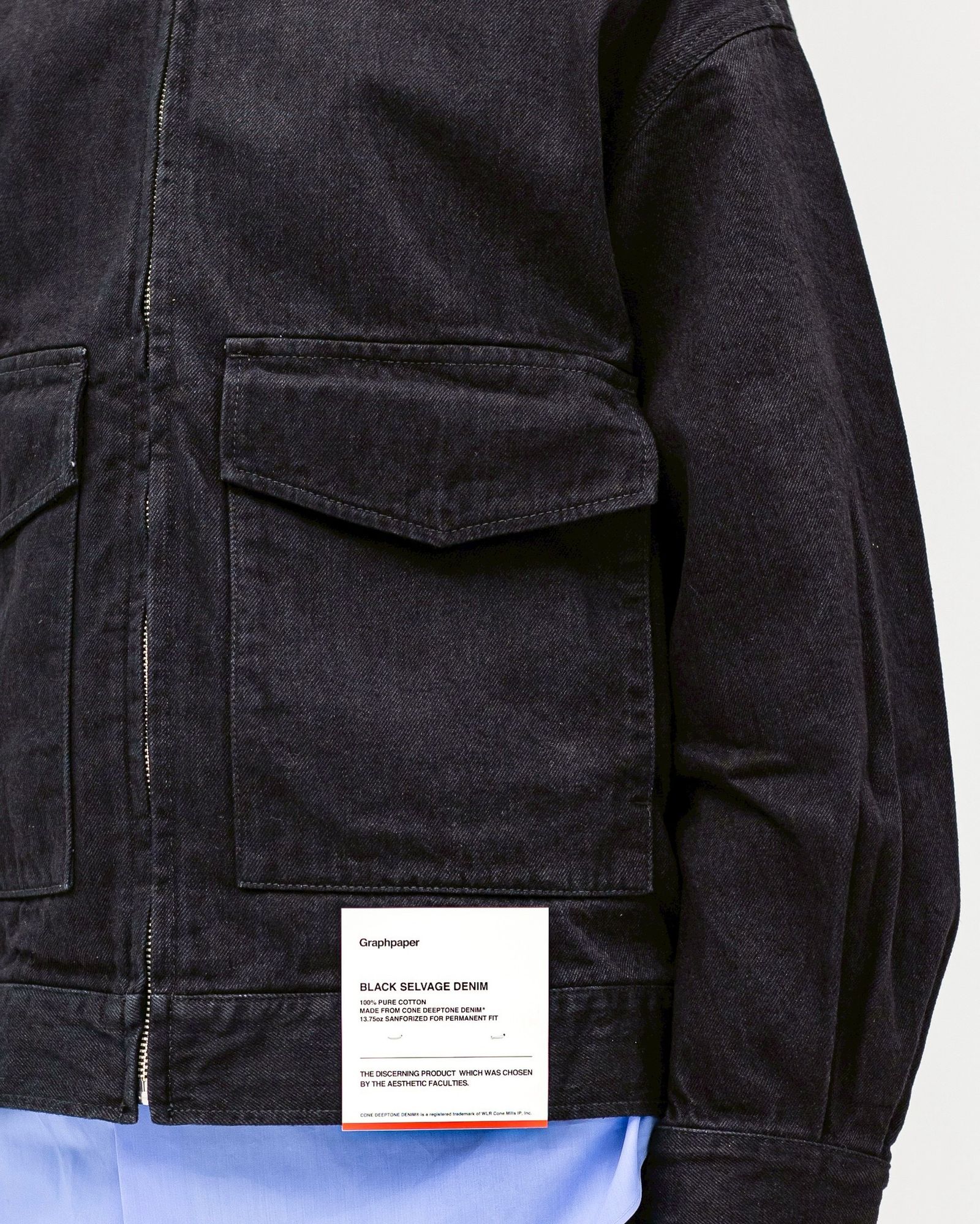 グラフペーパー Selvage Denim Zip Jacket(GU261-20056DB) BLACK_DARK FADE★1月24日(土)発売！