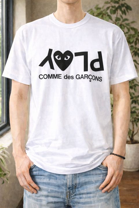 プレイコムデギャルソン PLAYロゴTシャツ (WHITE)