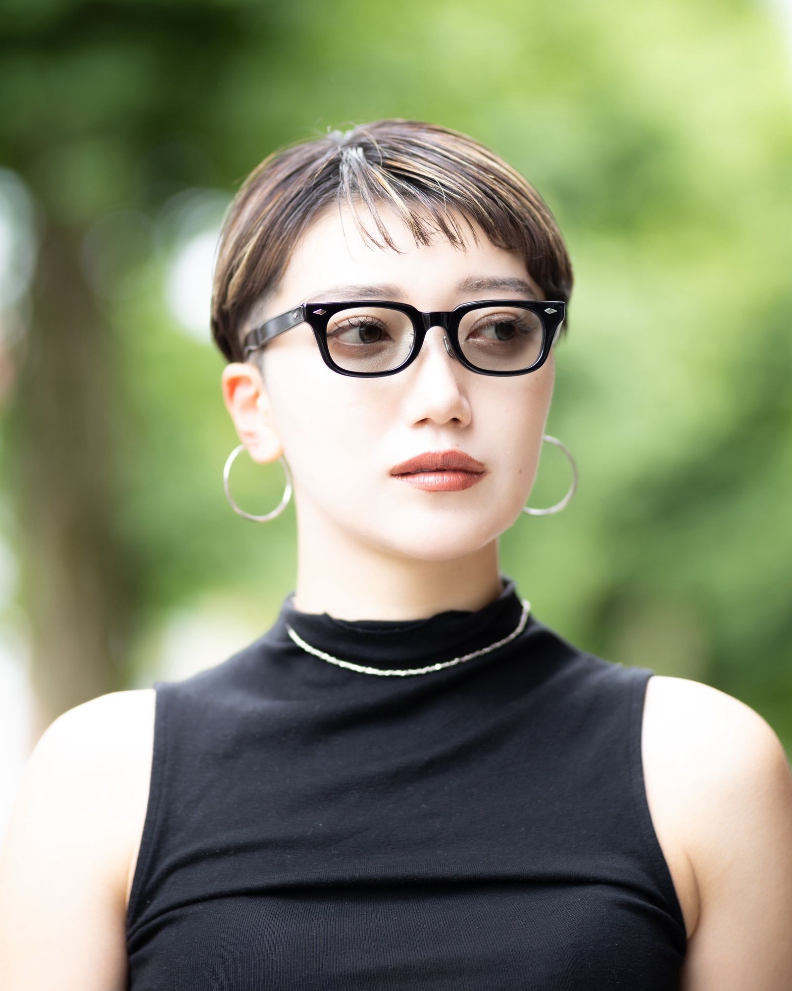 ノチノオプティカル "ONDA " #1.GLOSS BLACK × CLEAR to GREY (調光モデル)