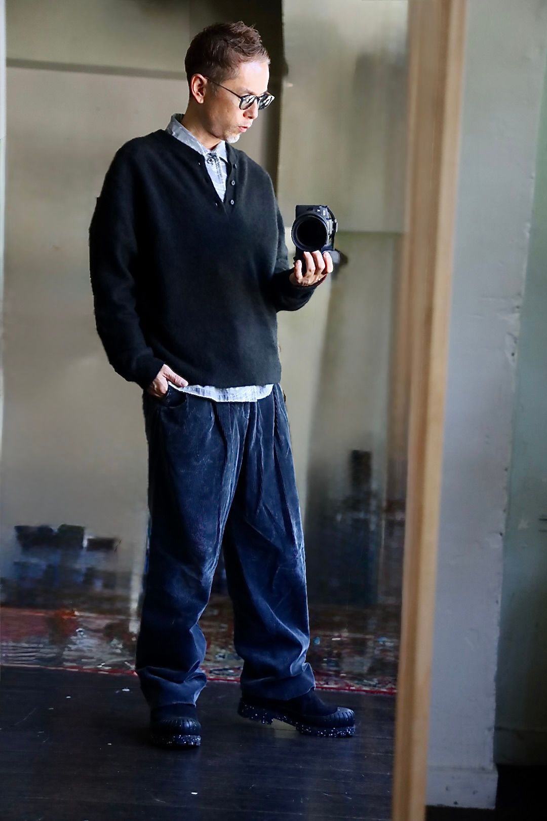アプレッセ 2026 STYLE2 Brushed Cashmere Middle Gauge Henley Neck Sweater(26AAP-03-09)OLIVE☆10月3日(土)新作発売！