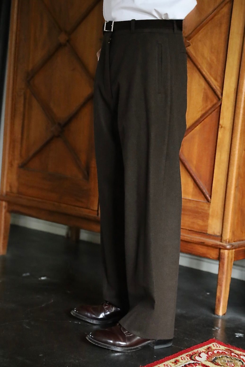 アプレッセ 2026 STYLE2 Wool Flannel Wide Trousers(26AAP-04-03)BROWN☆9月19日(土)発売！