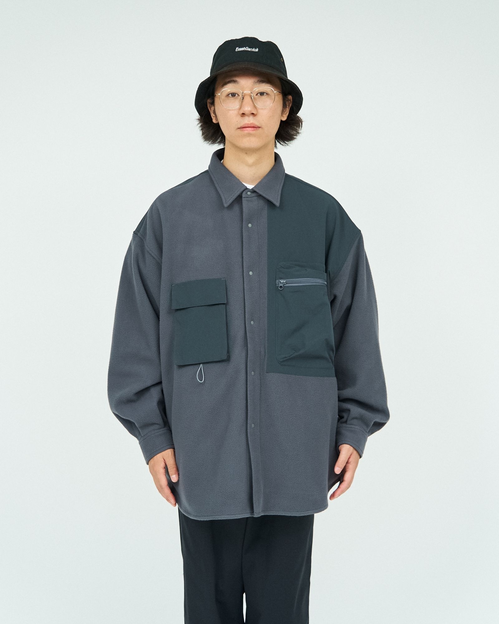 フレッシュサービス SYNTHETIC FLEECE SHIRT(FSC243-30094)GRAY
