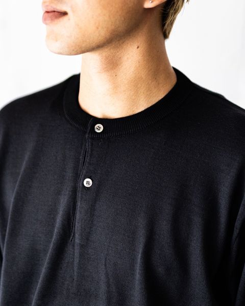 A.PRESSE Wool Knit Henley Neck Sweater ☆ 7月26日(土)新作発売！