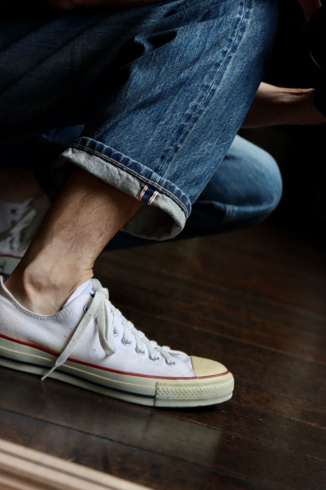 A.PRESSE No.22 Washed Wide Denim Pantsスタイル