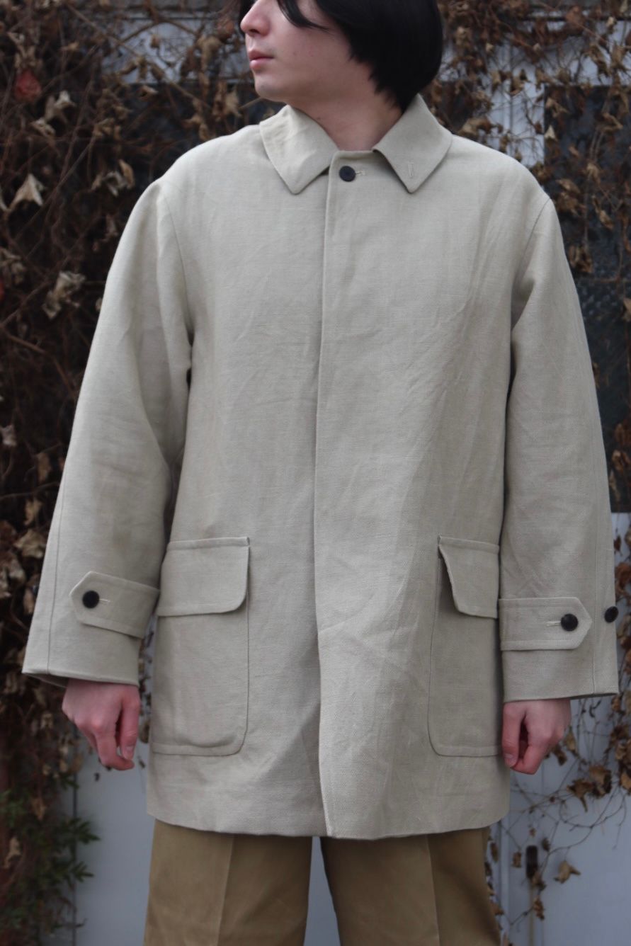 A.PRESSE Linen Half Coat style.2023.1.27 | 3140 | mark