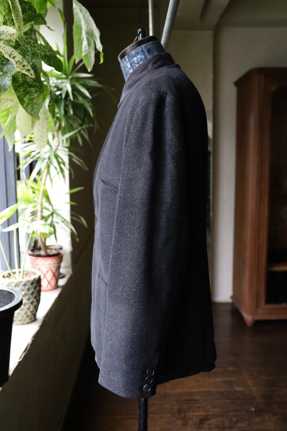 アプレッセ 2025 STYLE2 Silk Cashmere Tweed Collarless Jacket(25AAP-01-20)CHARCOAL☆9月27日(土)発売！