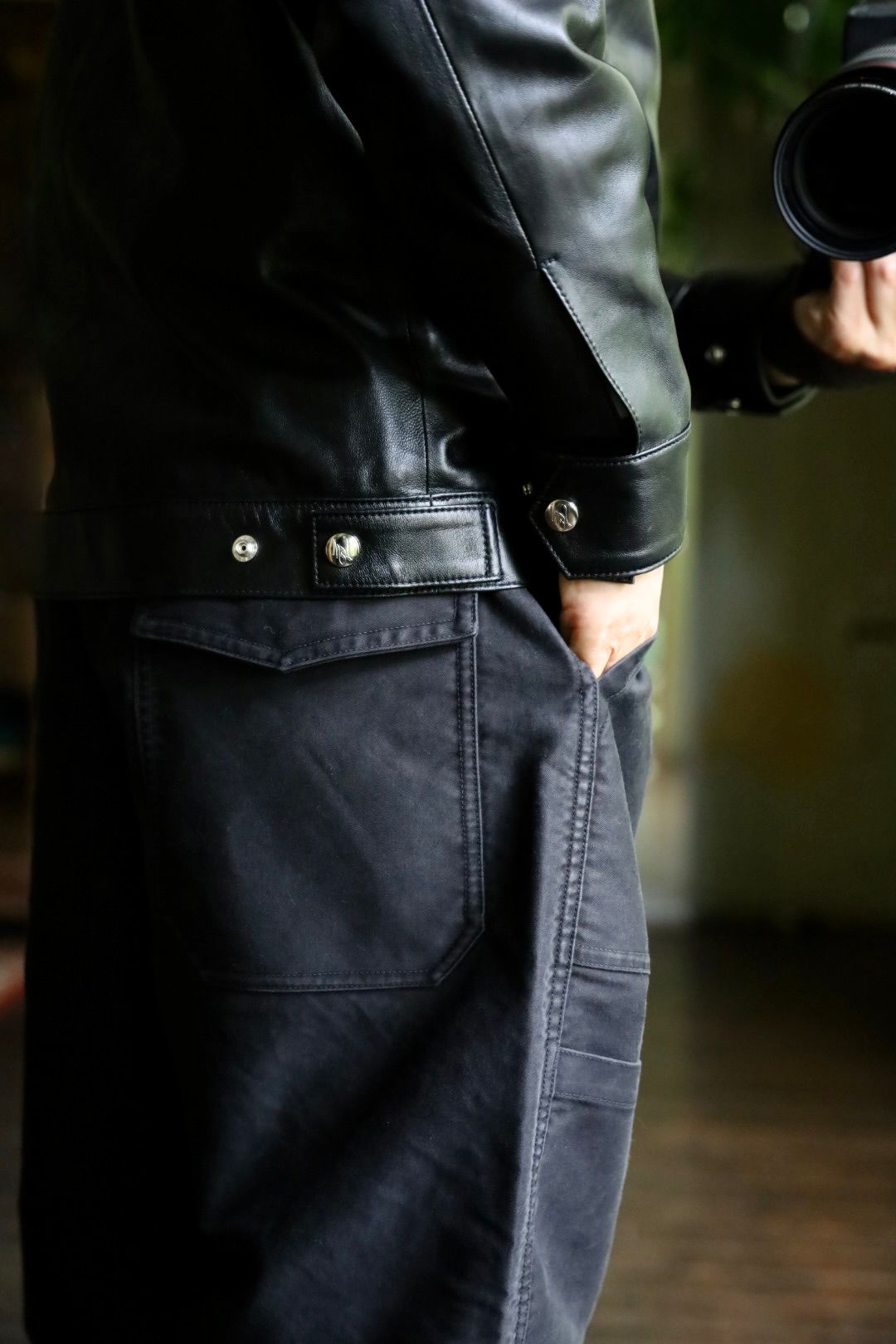 LASTMAN - LASTMAN 24AW ラストマン大久保篤志 LEATHER DRIZZLER LASTMAN - LASTMAN 24AW ラストマン大久保篤志 LEATHER DRIZZLER