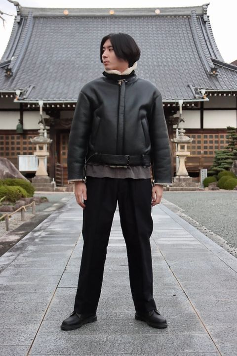 YOKE DETACHABLE COLLAR BOMBER JACKET style.2021.10.17.