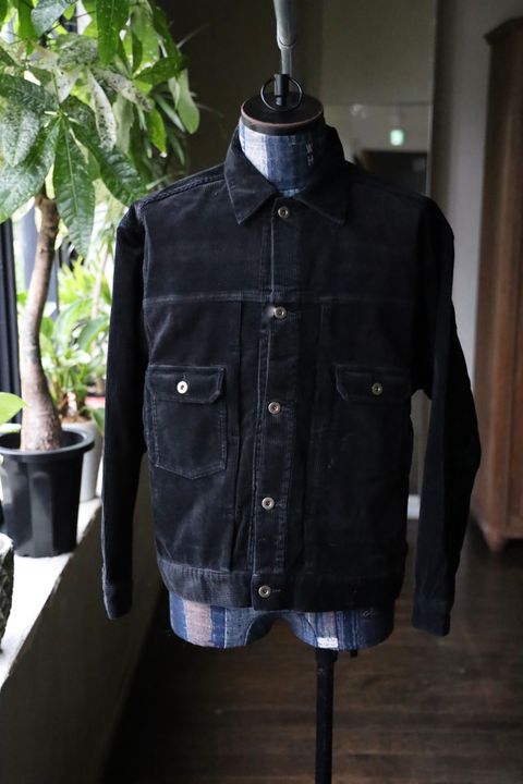 イズネス 25AW CORDUROY TRUCKER JACKET (25AW_30_1006AWJK02)BLACK☆新作発売！