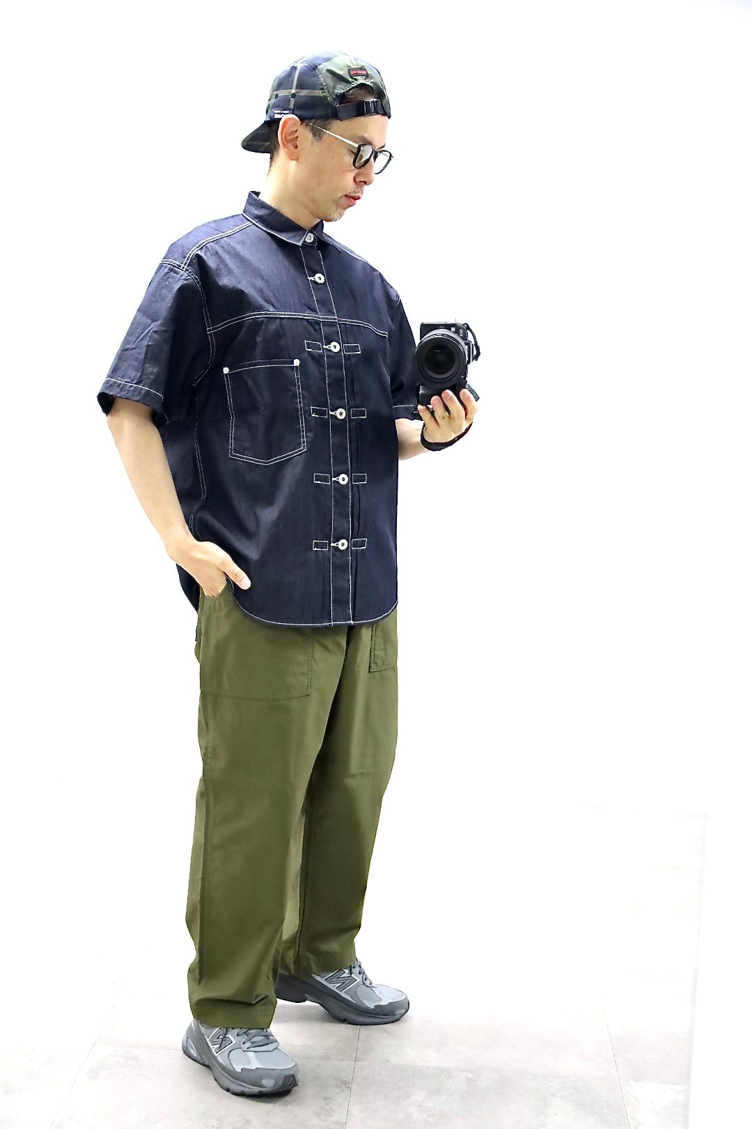 コムデギャルソンオム26SS 綿ライトオンスデニム半袖シャツ(HQ-B018-051)INDIGO☆4月3日(金)発売！