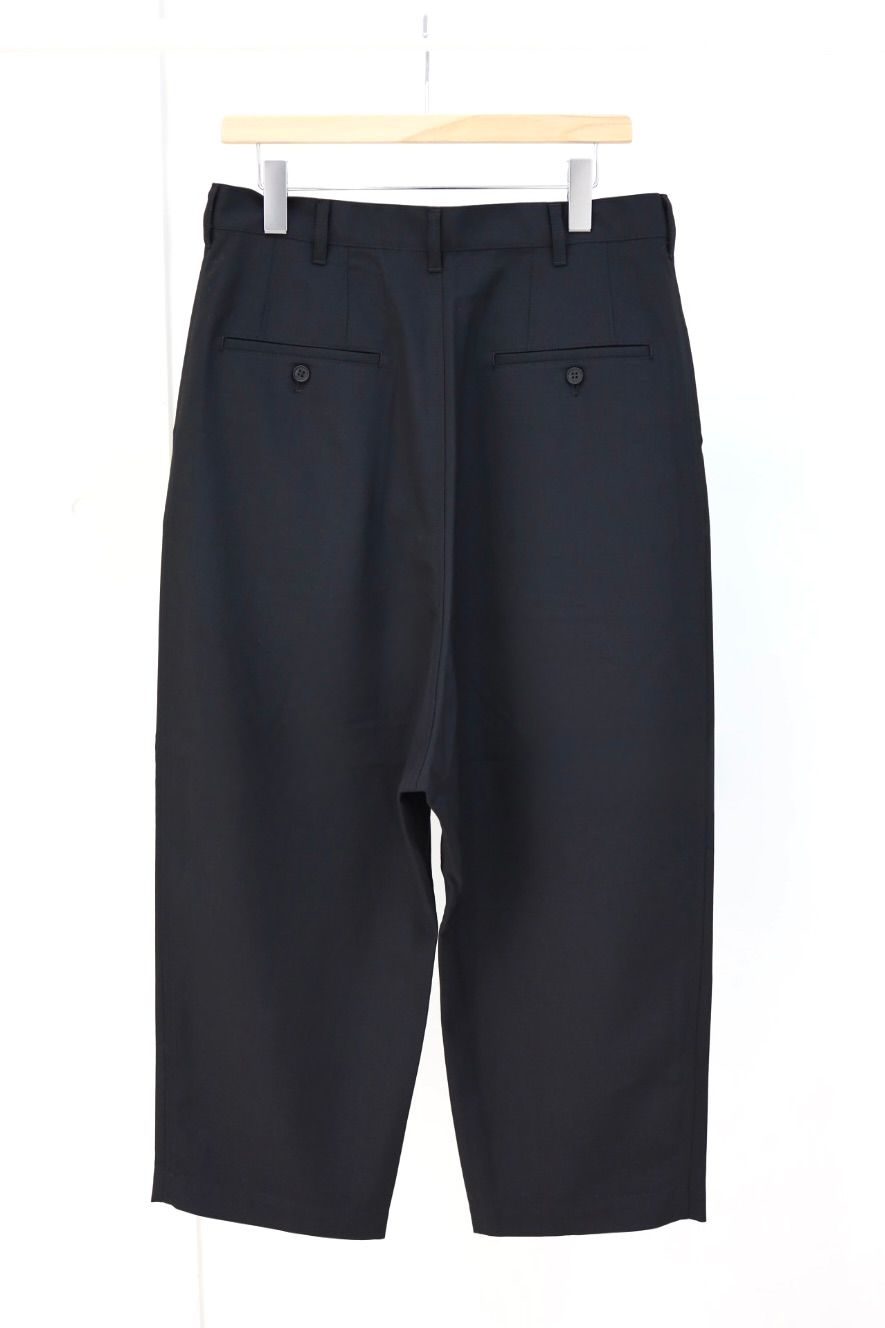 コムデギャルソンオム26SS ウールポプリン2タックパンツ(HQ-P102-051)BLACK☆2月6日(金)発売！