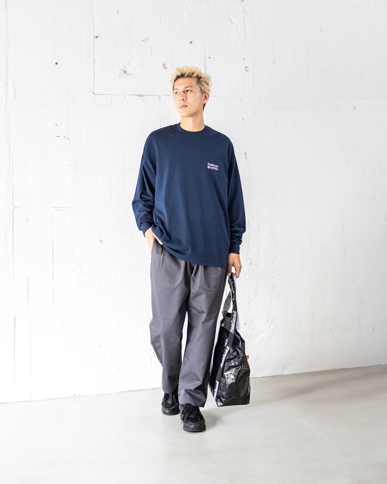 VIBTEX for FreshService L/S CREW NECK 紺 FreshService - フレッシュサービス VIBTEX for FreshService L