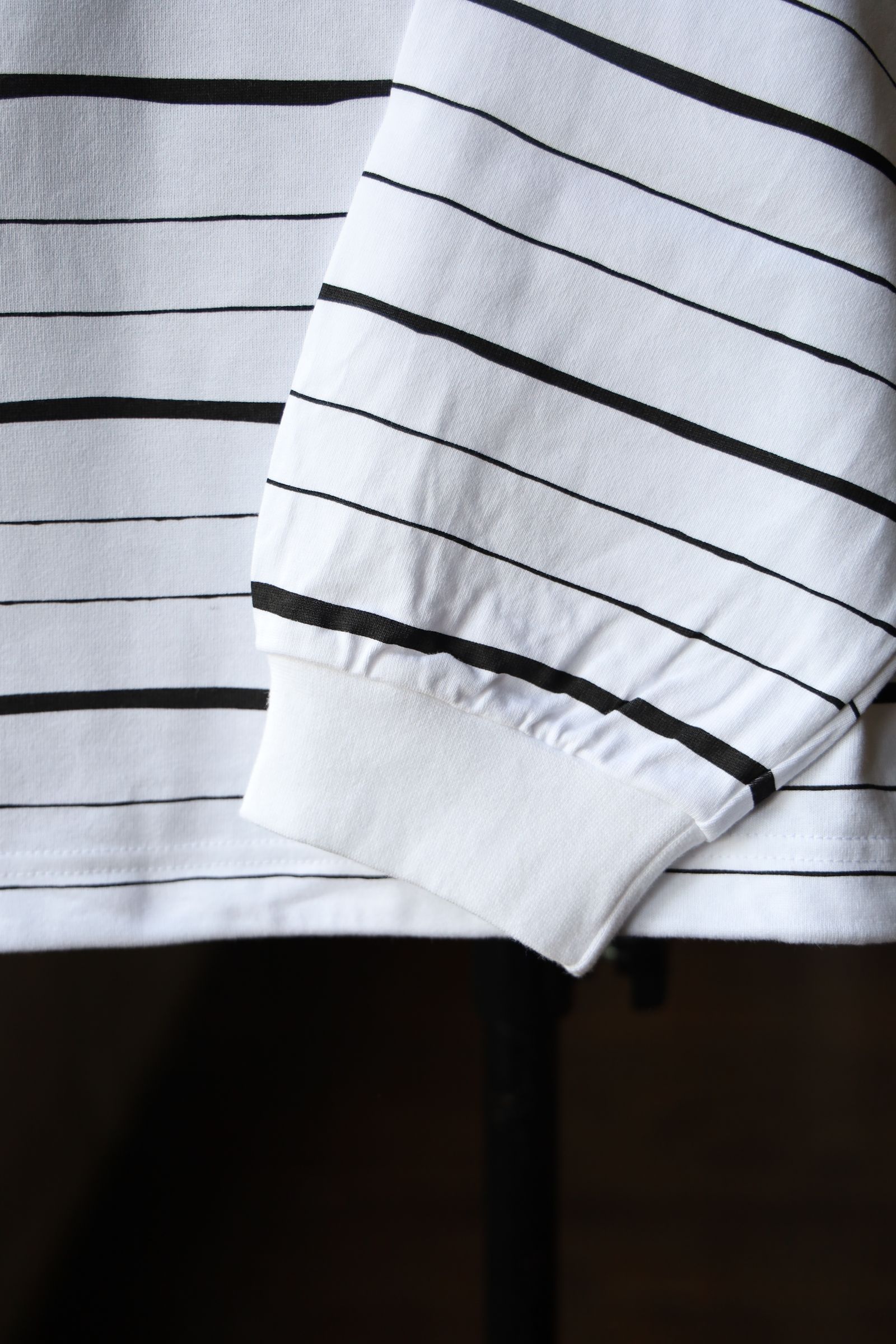 S.F.C 25SS エスエフシー HOODIE MIX SIDE STRIPE LS TEE (SFCSS25CS14) White-Black☆1月25日(土)発売！