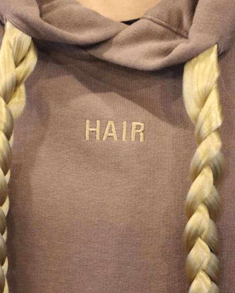 doublet 2023ss 新作HOODIE WITH BRAIDS HAIR style.2023.1.14