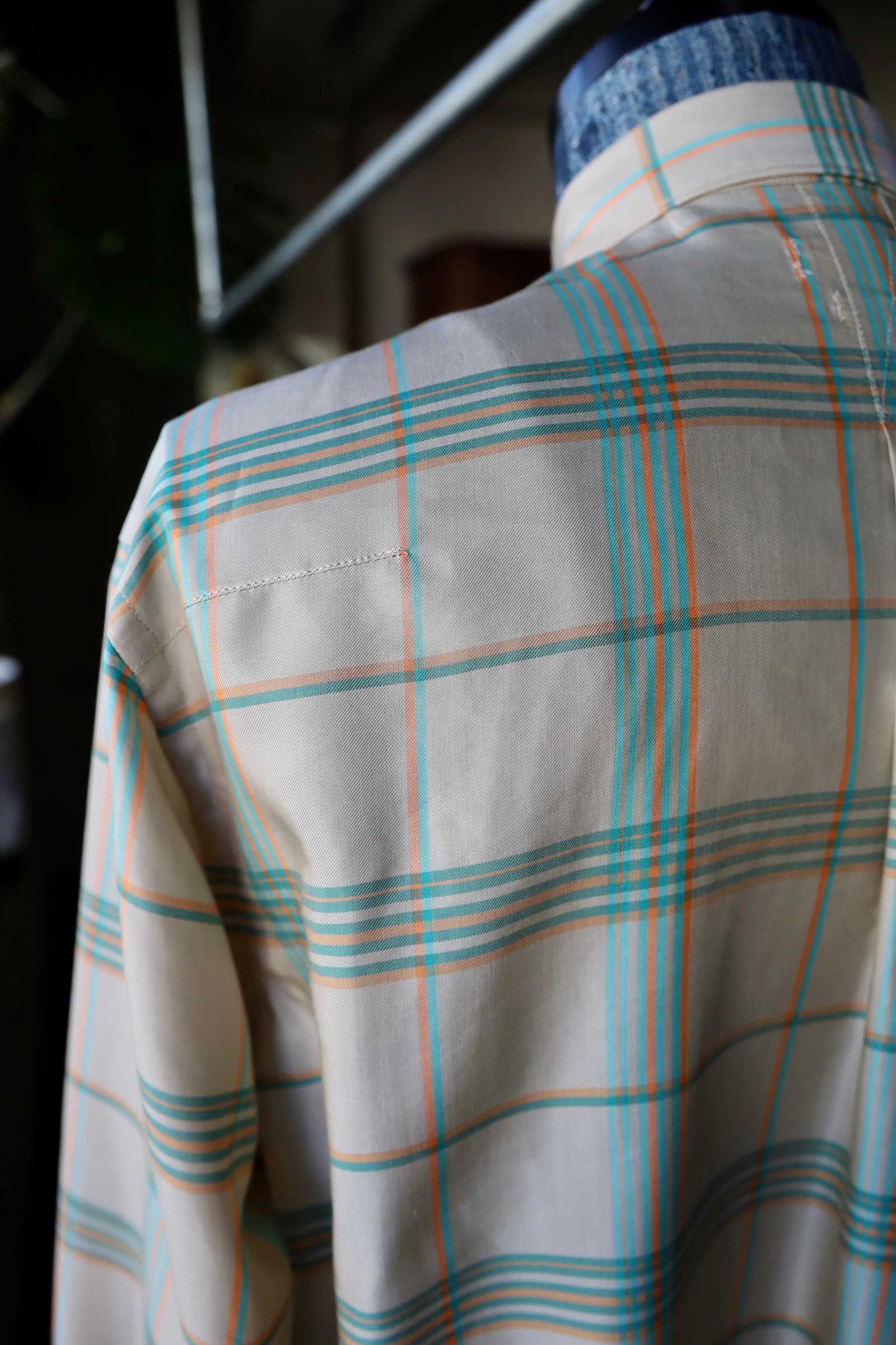 ヨーク25SS シャツPLAID REGULAR COLLAR SHIRT(YK25SS0944SH)BEIGE