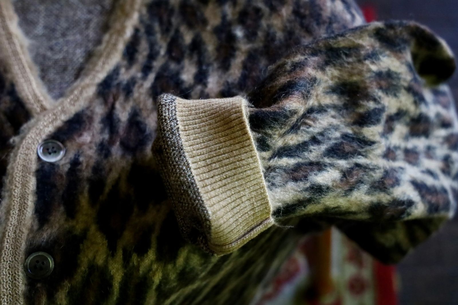 セントマイケル24AW MOHAIR CARDIGAN(SM-YS1-0000-059)LEOPARD