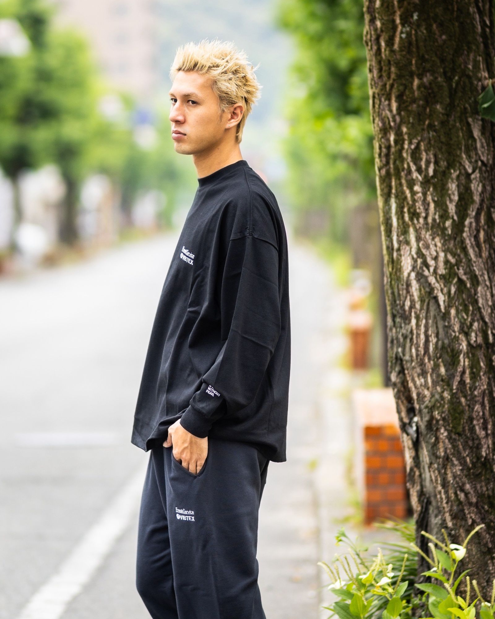 FreshService VIBTEX for FreshService L/S CREW NECK TEE MARKスタイル