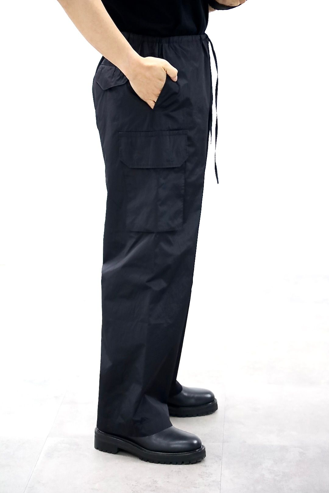 blurhms ブラームス 26SS Poly-Silk Side Seamless 6P Pants(BHS26S010)Black