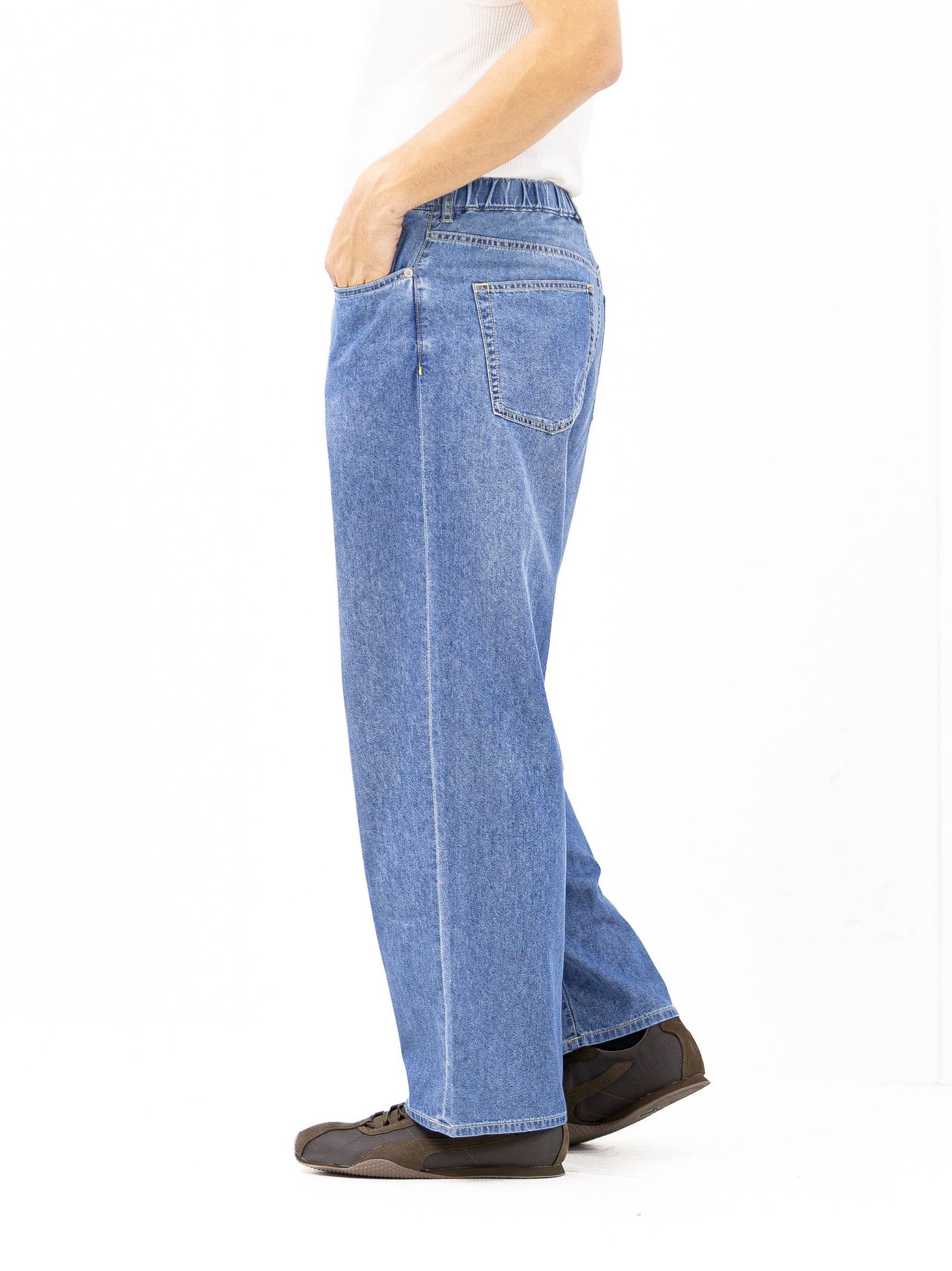 フレッシュサービス N/C TECH DENIM TRUCKER SHIRT MARKスタイル